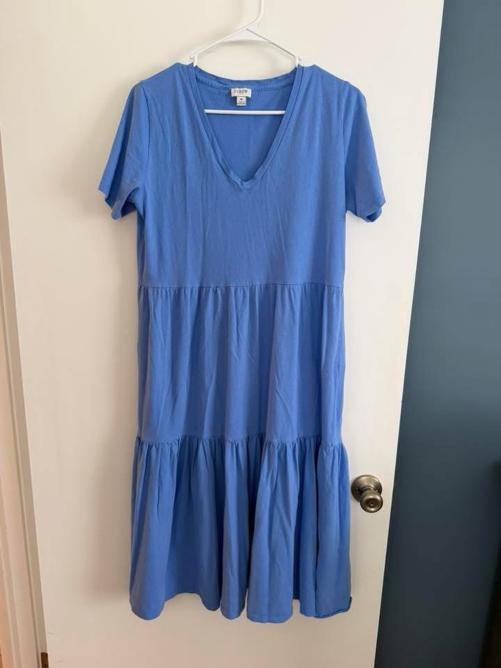 J Crew Tiered Blue Women's Dress
